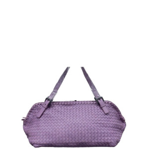 Bottega Veneta Double Knot Crochet Calfskin Intrecciato Purple
