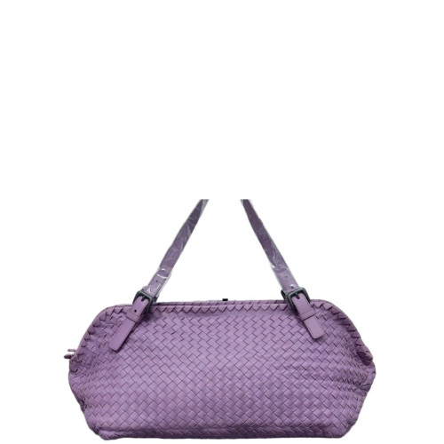Bottega Veneta Double Knot Crochet Calfskin Intrecciato Purple
