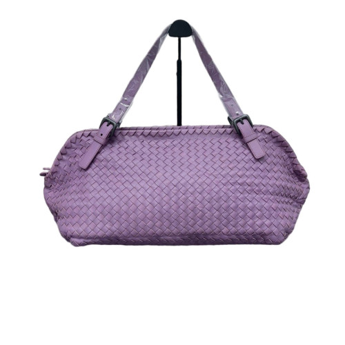 Bottega Veneta Double Knot Crochet Calfskin Intrecciato Purple