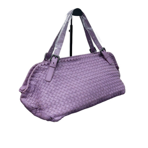 Bottega Veneta Double Knot Crochet Calfskin Intrecciato Purple