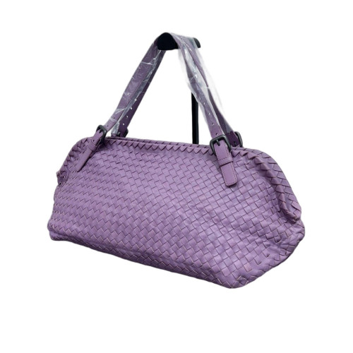 Bottega Veneta Double Knot Crochet Calfskin Intrecciato Purple