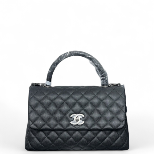 Chanel Quilted Medium Coco Handle Caviar Black Chanel Quilted Medium Coco Handle Caviar Black