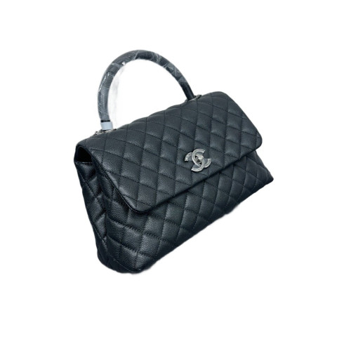 Chanel Quilted Medium Coco Handle Caviar Black Chanel Quilted Medium Coco Handle Caviar Black