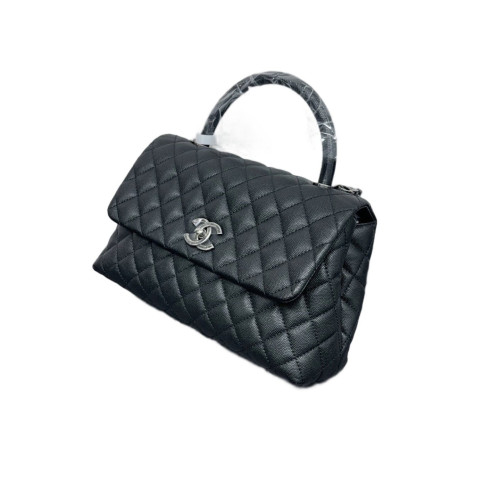 Chanel Quilted Medium Coco Handle Caviar Black Chanel Quilted Medium Coco Handle Caviar Black