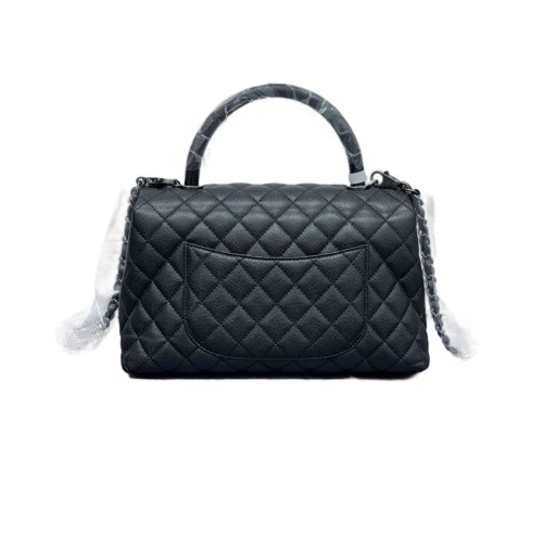 Chanel Quilted Medium Coco Handle Caviar Black Chanel Quilted Medium Coco Handle Caviar Black