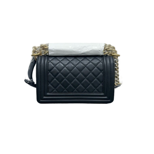 Chanel Quilted Small Boy Flap Lambskin Black