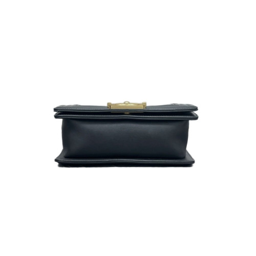 Chanel Quilted Small Boy Flap Lambskin Black