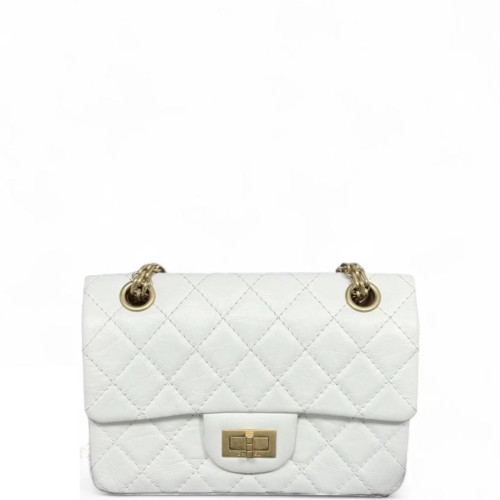 Chanel Quilted 2.55 Mini Reissue Flap Aged Calfskin White