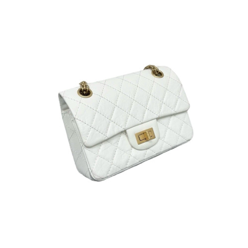 Chanel Quilted 2.55 Mini Reissue Flap Aged Calfskin White