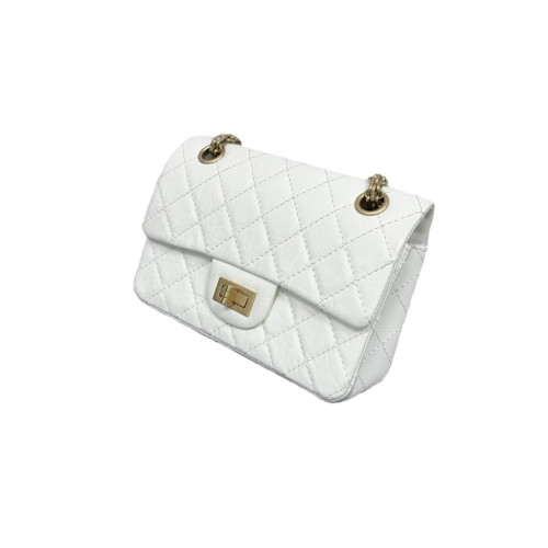 Chanel Quilted 2.55 Mini Reissue Flap Aged Calfskin White