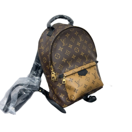 Louis Vuitton Palm Springs Backpack PM Reverse Monogram Brown Tan