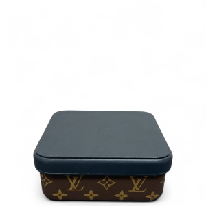 Louis Vuitton Jewelry Case Monogram Brown Blue