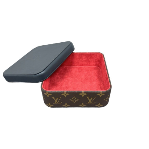 Louis Vuitton Jewelry Case Monogram Brown Blue Louis Vuitton Jewelry Case Monogram Brown Blue