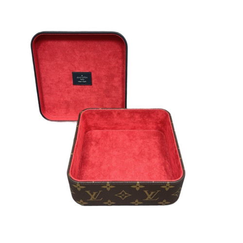 Louis Vuitton Jewelry Case Monogram Brown Blue Louis Vuitton Jewelry Case Monogram Brown Blue