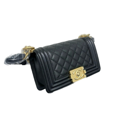 Chanel Quilted Small Boy Flap Caviar Black