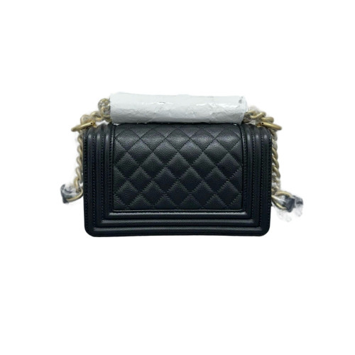 Chanel Quilted Small Boy Flap Caviar Black