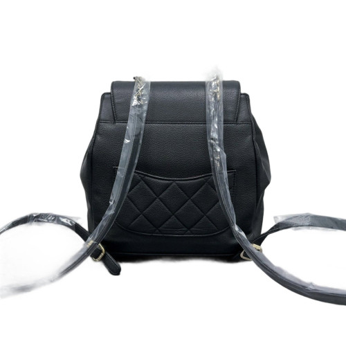 Chanel Quilted Small Business Affinity Backpack Grained Calfskin Black