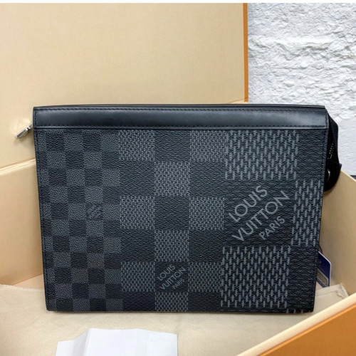 Louis Vuitton Poche Toilette 26 Damier Graphite Black Grey