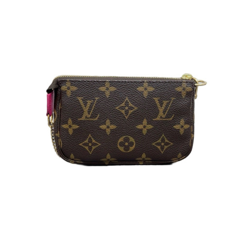 Louis Vuitton Pochette Mini Accessories Monogram Brown White Pink