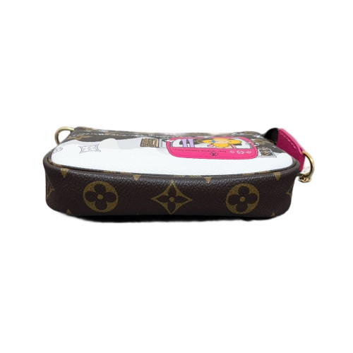 Louis Vuitton Pochette Mini Accessories Monogram Brown White Pink