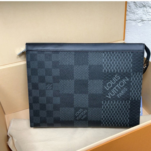 Louis Vuitton Poche Toilette 26 Damier Graphite Black Grey