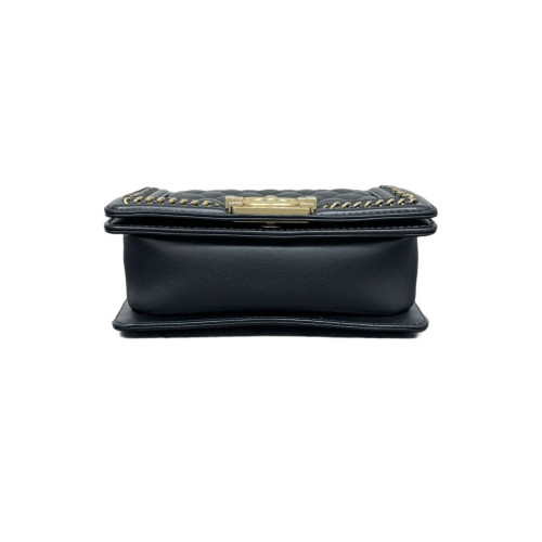 Chanel Quilted Small Top Handle Boy Flap Calfskin Black Chanel Quilted Small Top Handle Boy Flap Calfskin Black