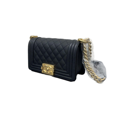 Chanel Quilted Small Boy Flap Caviar Black