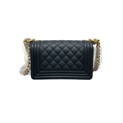 Chanel Quilted Small Boy Flap Caviar Black