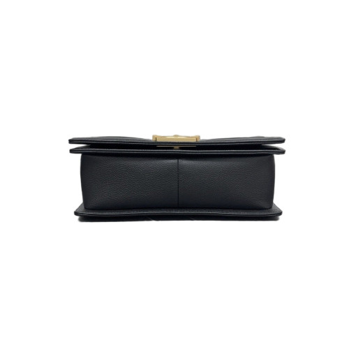 Chanel Quilted Medium Boy Flap Grained Calfskin Black Chanel Quilted Medium Boy Flap Grained Calfskin Black