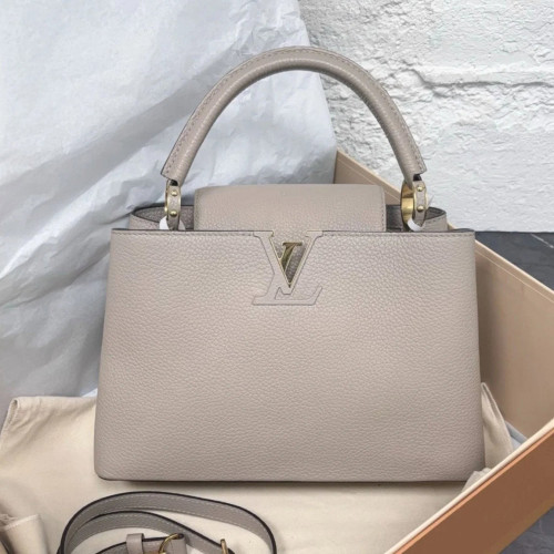 Louis Vuitton Capucines PM Calfskin Grey