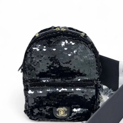 Chanel Coco Cocoon Backpack Sequin Black