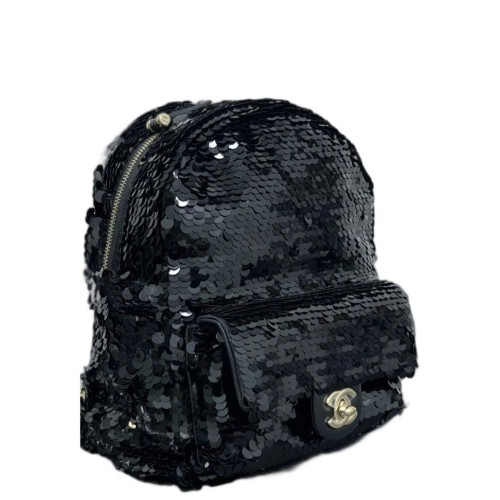 Chanel Coco Cocoon Backpack Sequin Black