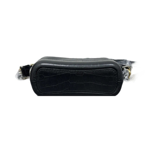 Chanel New Medium Gabrielle Hobo Calfskin Crocodile Embossed Black