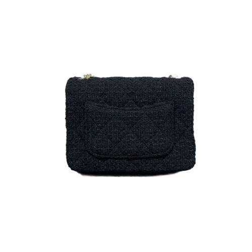 Chanel Mini Square Flap Tweed Black