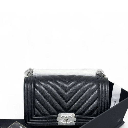 Chanel Quilted Medium Boy Flap Caviar Black