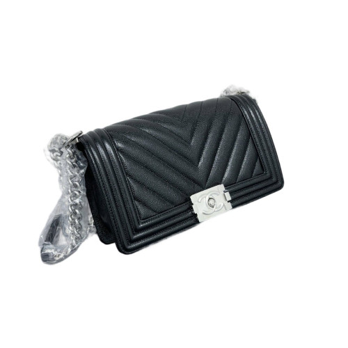 Chanel Quilted Medium Boy Flap Caviar Black