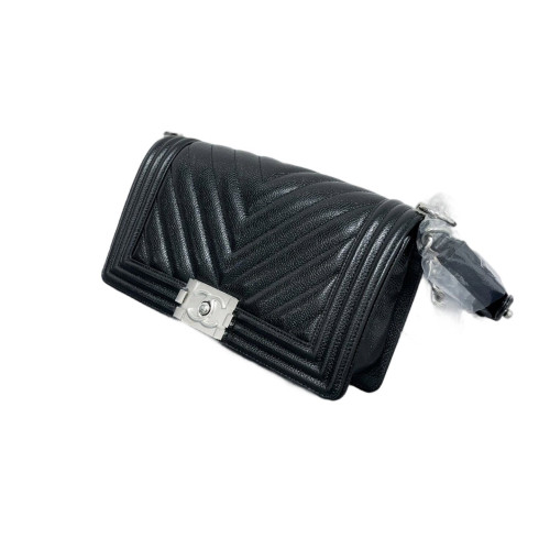 Chanel Quilted Medium Boy Flap Caviar Black