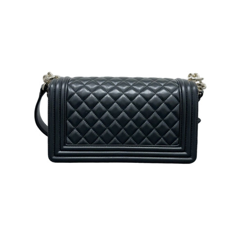 Chanel Quilted Medium Boy Flap Lambskin Black Chanel Quilted Medium Boy Flap Lambskin Black
