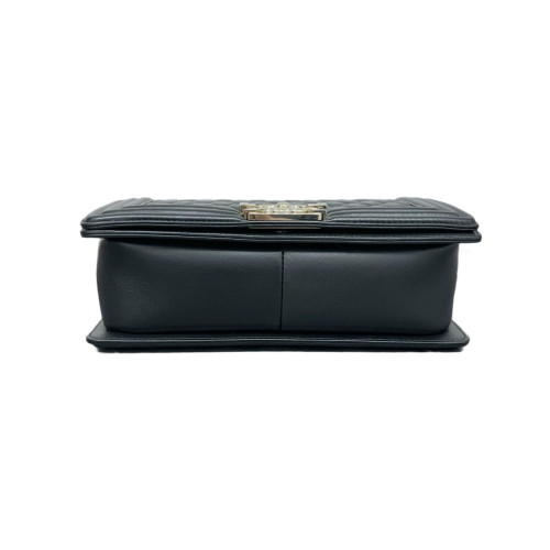 Chanel Quilted Medium Boy Flap Lambskin Black Chanel Quilted Medium Boy Flap Lambskin Black