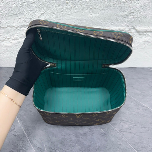 Louis Vuitton Top Handle Vanity Case Monogram Green Brown