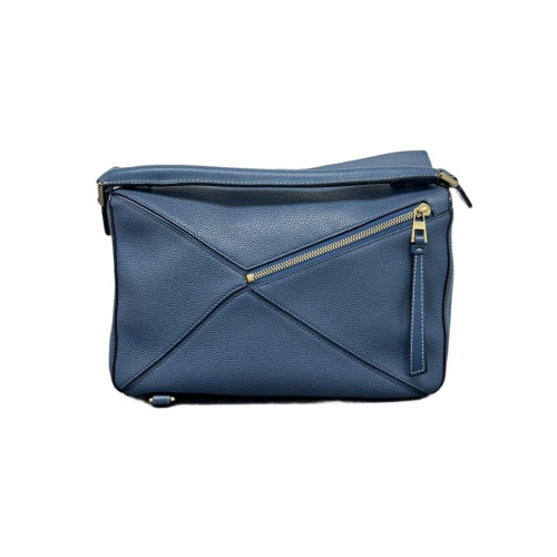 Loewe Medium Puzzle Grained Calfskin Blue Loewe Medium Puzzle Grained Calfskin Blue