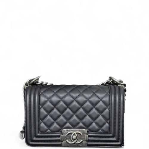 Chanel Quilted Mini Boy Flap Lambskin Black