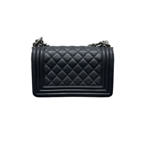 Chanel Quilted Mini Boy Flap Lambskin Black