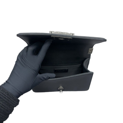 Chanel Quilted Mini Boy Flap Lambskin Black