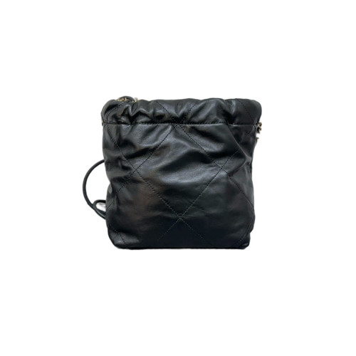 Chanel Quilted Mini 22 Bag Calfskin Black Chanel Quilted Mini 22 Bag Calfskin Black
