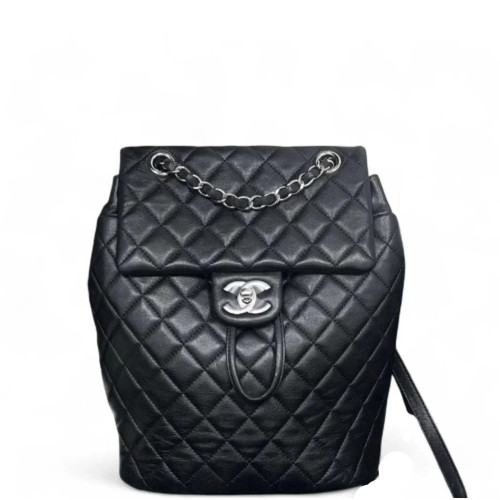 Chanel Quilted Medium Salzburg Backpack Lambskin Black