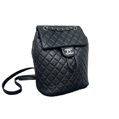 Chanel Quilted Medium Salzburg Backpack Lambskin Black
