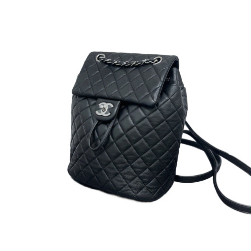 Chanel Quilted Medium Salzburg Backpack Lambskin Black