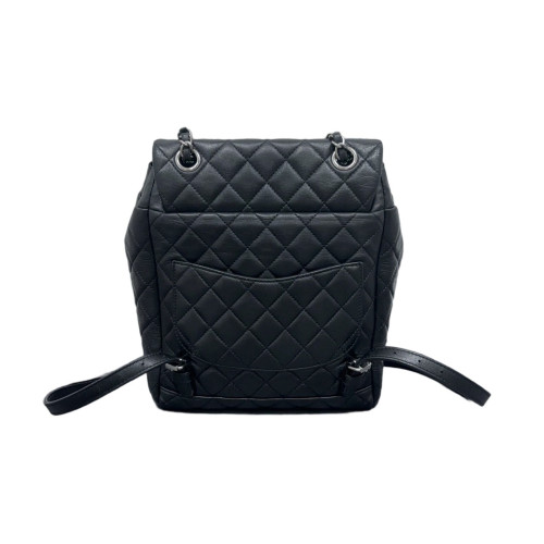 Chanel Quilted Medium Salzburg Backpack Lambskin Black