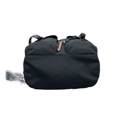 Prada Studded New Vela Backpack Nylon Vela Black Red